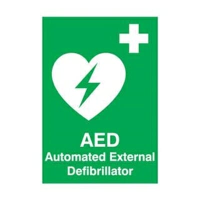 Fitness Mania - AED Automated External Defibrillator Sign