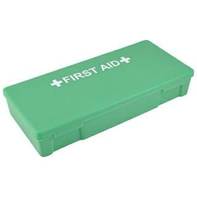 Fitness Mania - Flat Green Plastic Travel Kit Empty