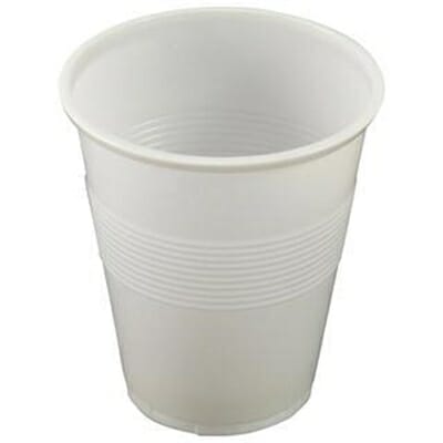 Fitness Mania - White Plastic Cups 200ml (10)