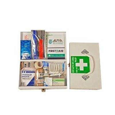 Fitness Mania - Workplace Vehicle First Aid Kit Metal Chest