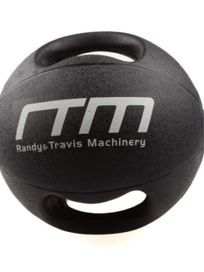 Fitness Mania - 10kg Double-Handled Rubber Medicine Core Ball