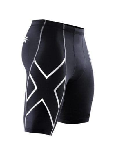 Fitness Mania - 2XU Mens Compression Shorts - Black/Silver