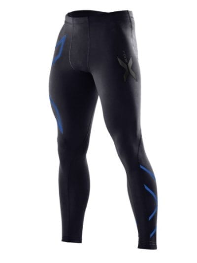 Fitness Mania - 2XU Mens Compression Tights - Black/Prussian Blue