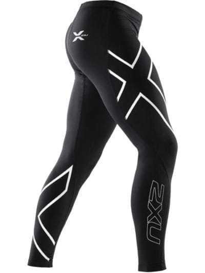 Fitness Mania - 2XU Mens ELITE Compression Long Tights - Black/Steel