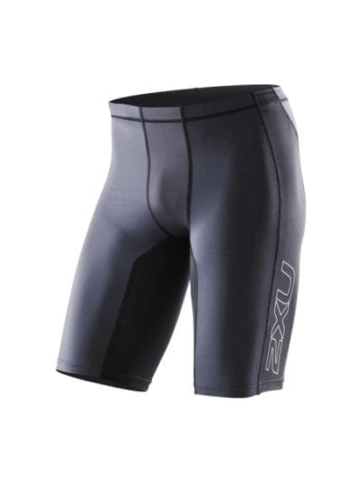 Fitness Mania - 2XU Mens Elite Compression Shorts - Black/Steel