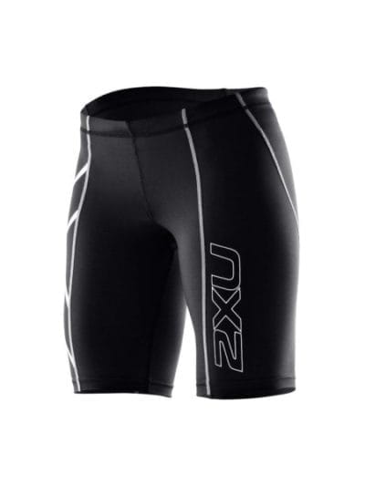 Fitness Mania - 2XU Womens Compression Shorts - Black/Silver