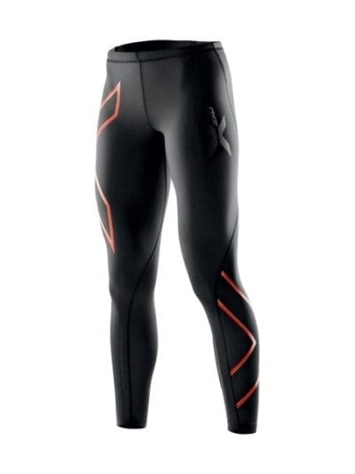 Fitness Mania - 2XU Womens Compression Tights - Black/Scarlet