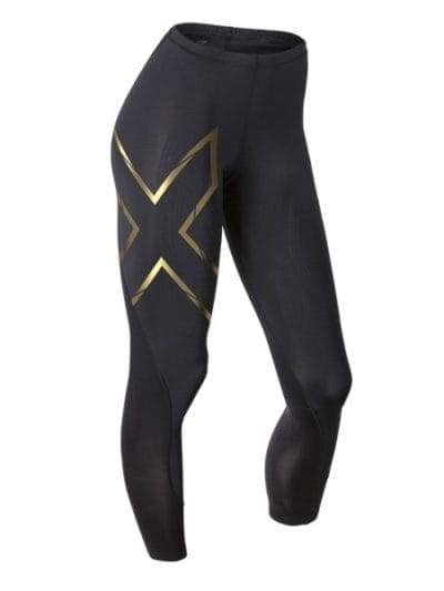 Fitness Mania - 2XU Womens Elite MCS Compression Tights - Black/Gold