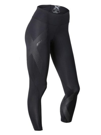 Fitness Mania - 2XU Womens Mid-Rise Compression Tights - Dotted Reflective Logo