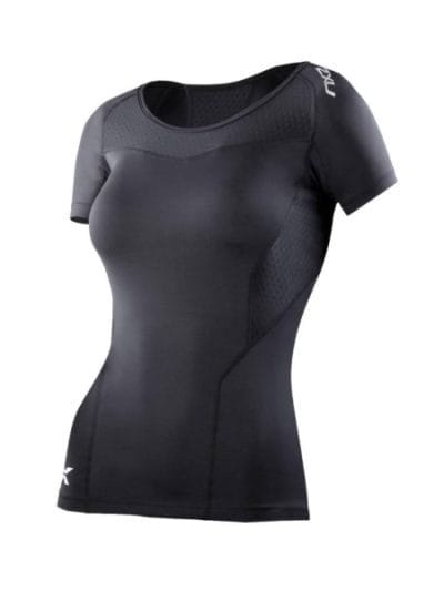 Fitness Mania - 2XU Womens Short Sleeve Compression Top - Black