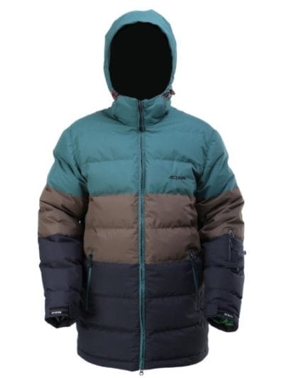 Fitness Mania - Acorn Corby Goose Down 2013/14 Mens Snowboarding Jacket - Black/Khaki