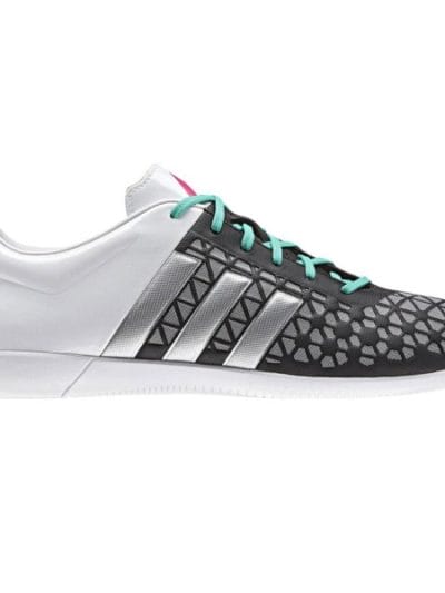 Fitness Mania - Adidas Ace 15.3 Mens Indoor Soccer Shoes - Core Black/Matte Silver/White