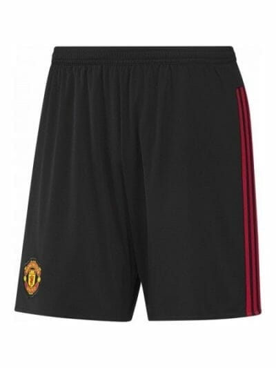 Fitness Mania - Adidas Manchester United Away Kids Soccer Shorts - Black/Red