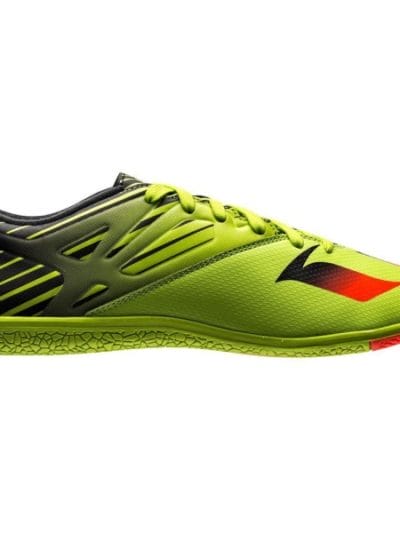 Fitness Mania - Adidas Messi 15.3 Mens Indoor Soccer Shoes - Slime/Solar Red/Core Black