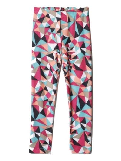 Fitness Mania - Adidas Rock It AOP Kids Girls Training Tights - Multi-Coloured/White