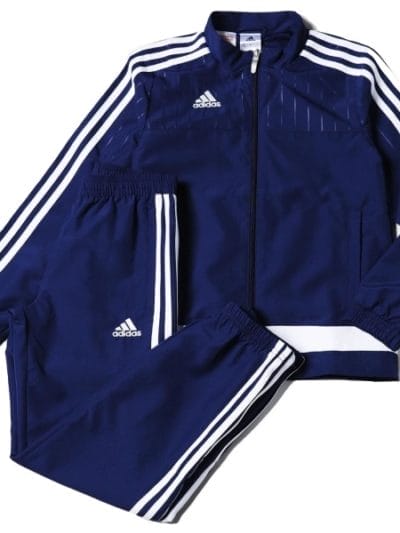 Fitness Mania - Adidas Tiro 15 Kids Boys Presentation Soccer Tracksuit - Dark Blue/White