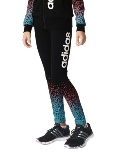 Fitness Mania - Adidas Wardrobe Fun Kids Girls Training Tights - Black/White