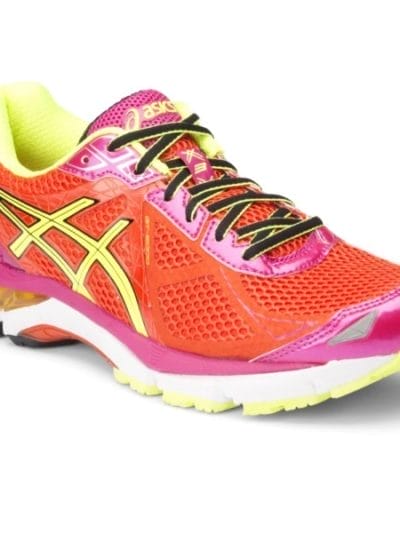 Fitness Mania - Asics GT-2000 3 (D) - Womens Running Shoes - Cherry Tomato/Flash Yellow/Hot Pink