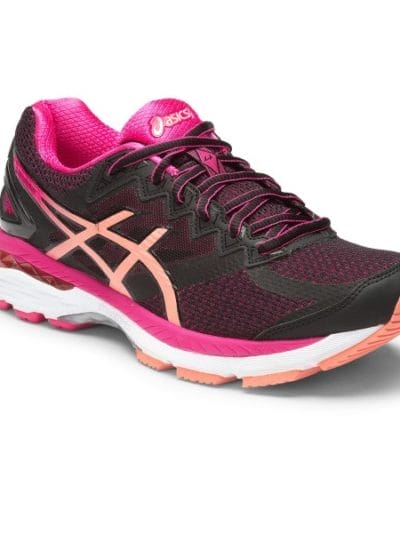 Fitness Mania - Asics GT-2000 4 (D) - Womens Running Shoes - Black/Peach Melba/Pink