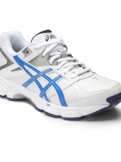 Fitness Mania - Asics Gel 190TR (2E) - Womens Leather Cross Training Shoes - White/Malibu/Silver