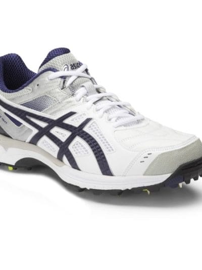 Fitness Mania - Asics Gel-220 Not Out - Mens Cricket Shoes - White/Indigo Blue/Silver