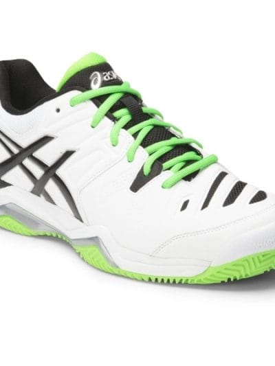 Fitness Mania - Asics Gel Challenger 10 Clay - Mens Tennis Shoes - White/Silver/Flash Green