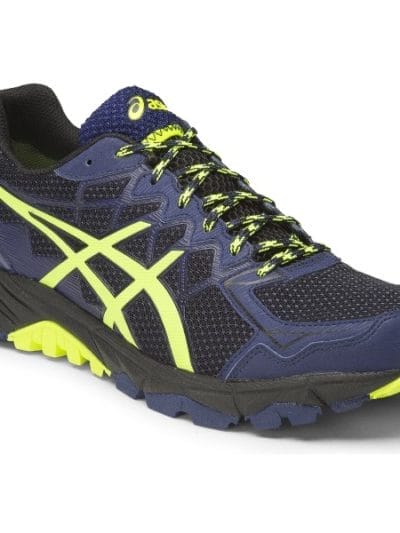 Fitness Mania - Asics Gel Fuji Trabuco 4 G-TX - Mens Trail Running Shoes - Black/Flash Yellow/Indigo Blue