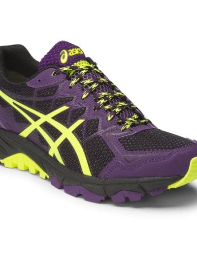 Fitness Mania - Asics Gel Fuji Trabuco 4 G-TX - Womens Trail Running Shoes - Black/Flash Yellow/Plum