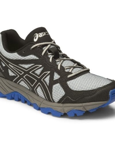 Fitness Mania - Asics Gel Fuji Trabuco 4 GS - Kids Boys Trail Running Shoes - Silver/Black/Snorkel Blue