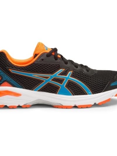 Fitness Mania - Asics Gel GT-1000 5 GS - Kids Boys Running Shoes - Black/Blue Jewel/Hot Orange