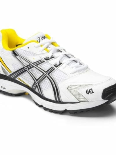 Fitness Mania - Asics Gel Hardwicket 5 - Mens Cricket Shoes - White/Black/Yellow