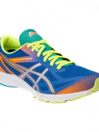 Fitness Mania - Asics Gel Hyper Speed 6 - Mens Running Shoes - Blue/Silver/Flash Orange