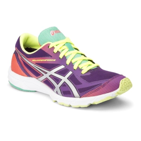 Fitness Mania - Asics Gel Hyper Speed 6 - Womens Running Shoes - Purple/Silver/Hot Coral