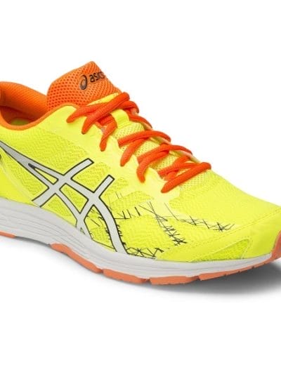 Fitness Mania - Asics Gel Hyper Speed 7 - Mens Running Shoes - Flash Yellow/White/Hot Orange