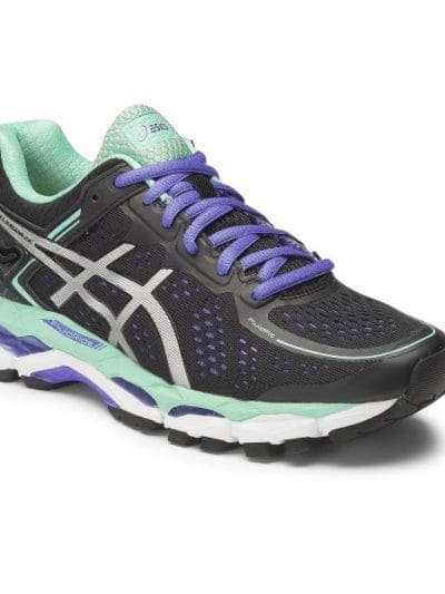 Fitness Mania - Asics Gel Kayano 22 - Womens Running Shoes - Black/Onyx/Pool Blue