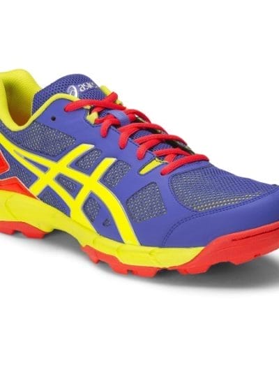 Fitness Mania - Asics Gel Lethal Elite 6 - Mens Turf Shoes - Blue Purple/Flash Yellow/Red
