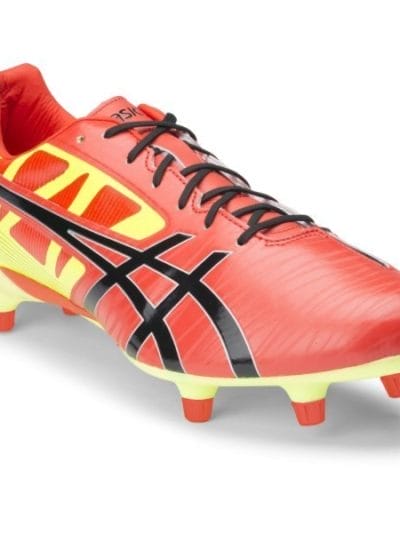 Fitness Mania - Asics Gel Lethal Speed - Mens Rugby Boots - Deep Orange/Black/Flash Yellow