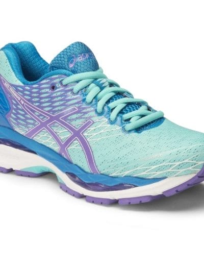 Fitness Mania - Asics Gel Nimbus 18 - Womens Running Shoes - Turquoise/Iris/Methyl Blue
