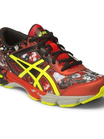 Fitness Mania - Asics Gel Noosa Tri 11 GS - Kids Boys Running Shoes - Black/Flash Yellow/Orange