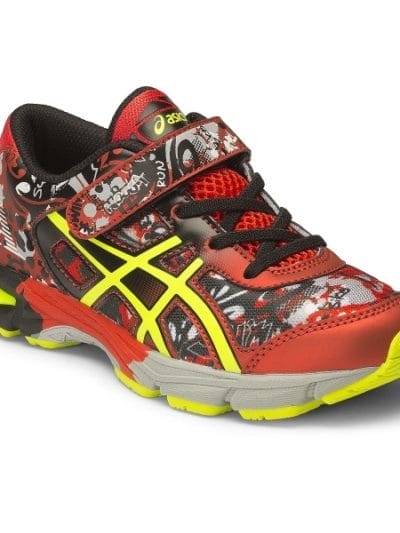 Fitness Mania - Asics Gel Noosa Tri 11 PS - Kids Boys Running Shoes - Black/Flash Yellow/Orange