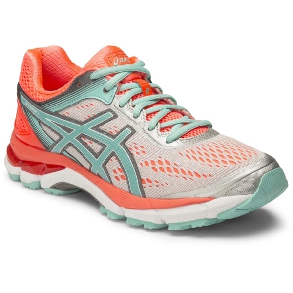 Fitness Mania - Asics Gel Pursue 2 - Womens Running Shoes - Silver/Pool Blue/Flash Coral