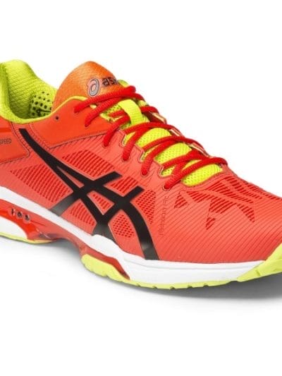 Fitness Mania - Asics Gel Solution Speed 3 - Mens Tennis Shoes - Orange/Black/Lime