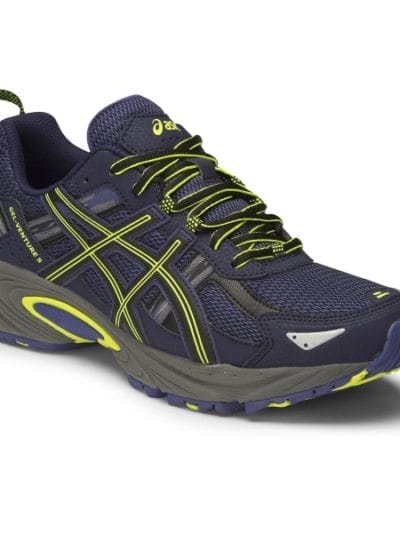 Fitness Mania - Asics Gel Venture 5 - Mens Trail Running Shoes - Indigo Blue/Black/Flash Yellow