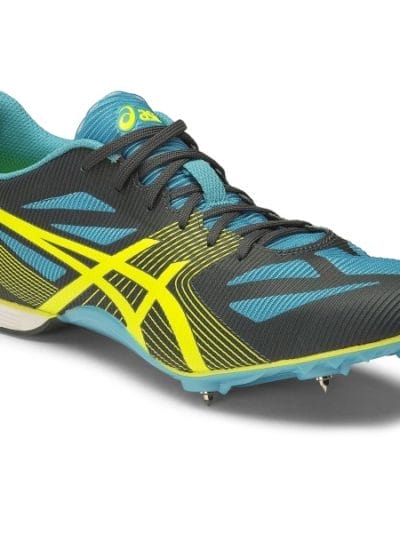 Fitness Mania - Asics Hyper MD 6 - Mens Middle Distance Track Spikes - Dark Slate/Flash Yellow/Island Blue