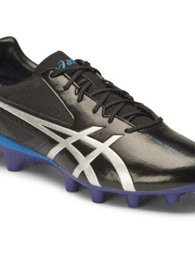 Fitness Mania - Asics Lethal Speed Flash IT - Mens Football Boots - Black/Silver/Asics Blue