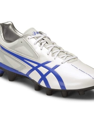 Fitness Mania - Asics Lethal Speed Flash IT - Mens Football Boots - White/Blue Purple/Silver