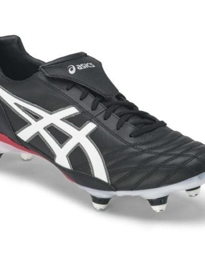 Fitness Mania - Asics Lethal Testimonial 3 ST - Mens Football Boots - Black/White/Blood