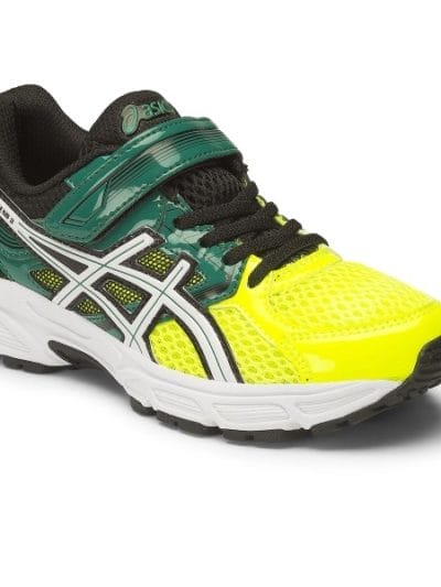 Fitness Mania - Asics Pre-Contend 3 PS - Kids Boys Running Shoes - Flash Yellow/White/Green