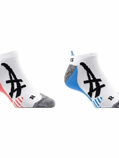 Fitness Mania - Asics Tennis Ped Sock - Womens Tennis Socks - Coral/Jeans