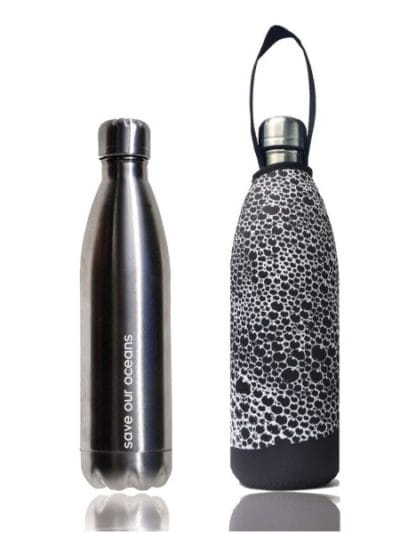 Fitness Mania - BBBYO Future Stainless Steel Bottle + Bubble Carry Cover - 1000mL - Silver